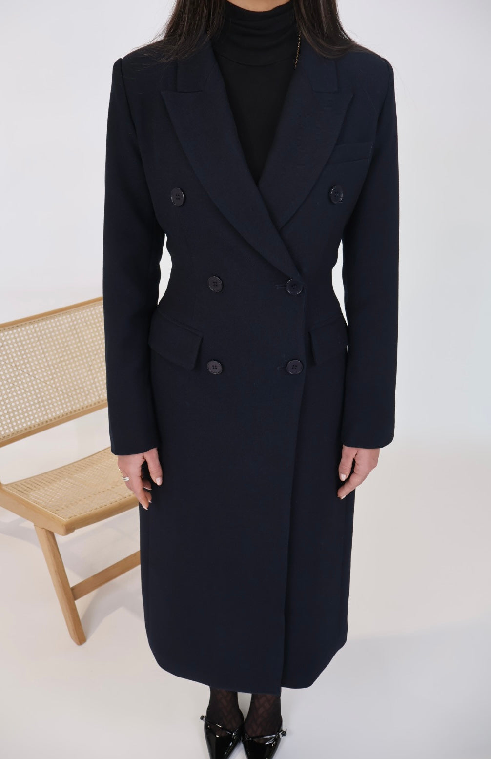 LE BLAZER LONG BLEU MARINE