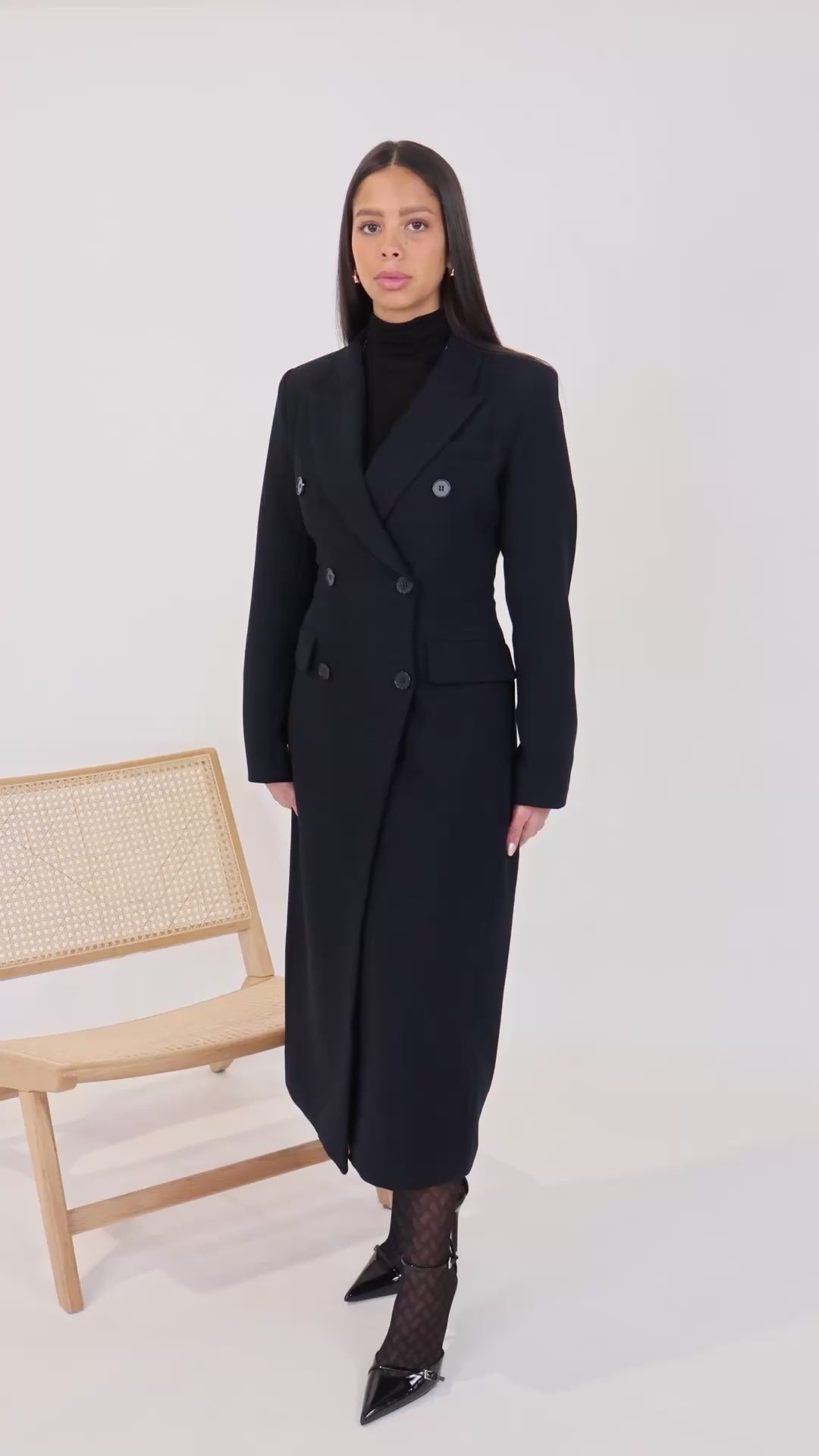 LE BLAZER LONG BLEU MARINE