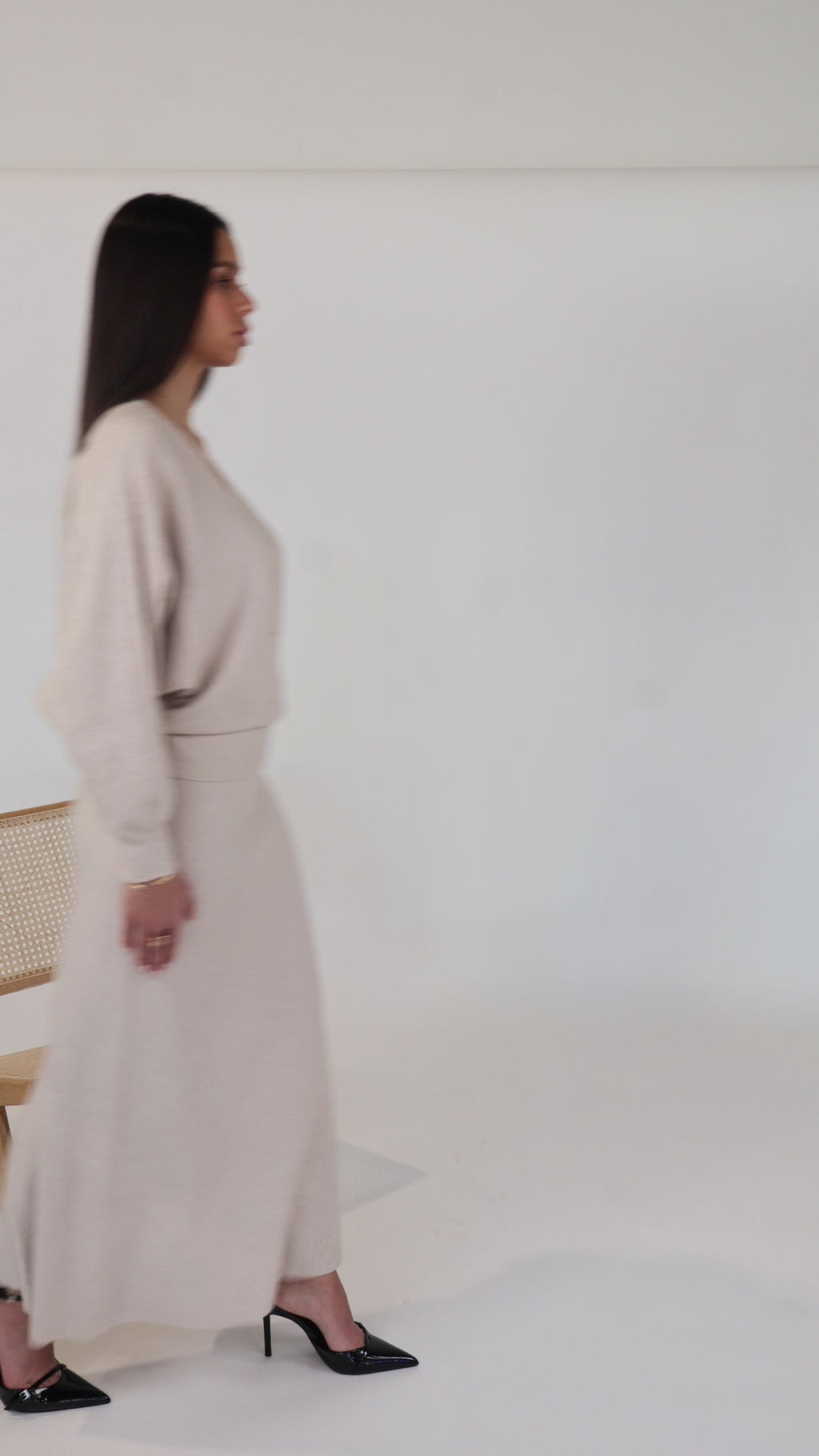 ENSEMBLE 01 - HAUT & JUPE MAILLE